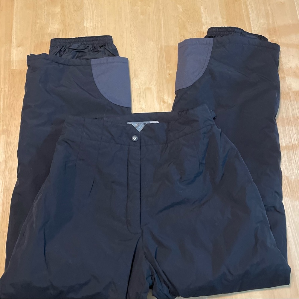 Mens White Sierra Insulated winter snow ski pants size Large L black
